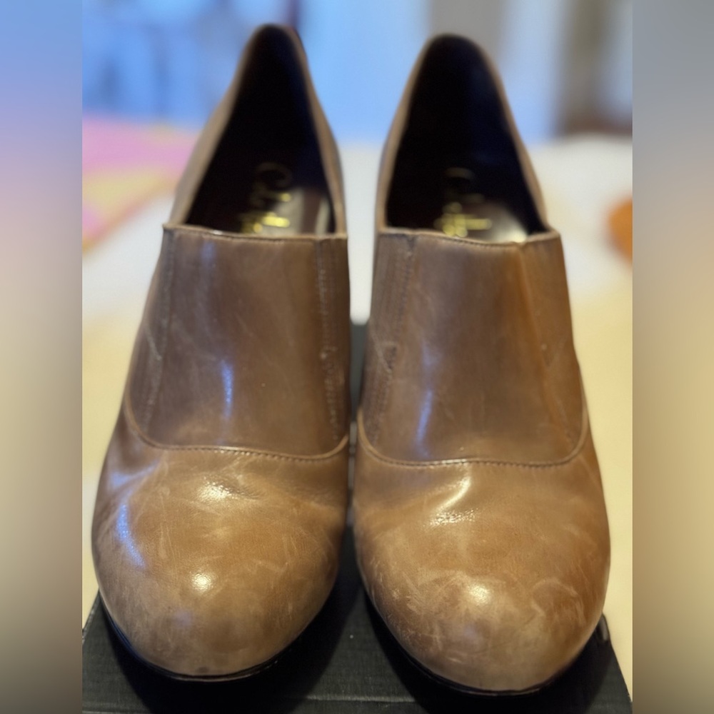 Cole Haan/Nike Air Taupe Leather Heels